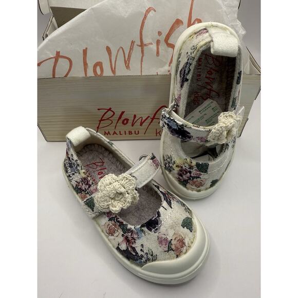 Blowfish Malibu Toddler Girls Floral Slip-on Sneaker - Size 6M New In Box! - Picture 2 of 10